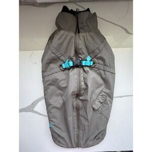 New Bobby Green Teal Rain Coat Fleece Lined Insulated Dog Jacket 20" Large?